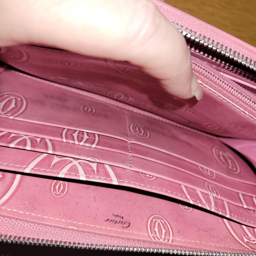 Cartier Pink zippy wallet, COA, box - Picture 7 of 16